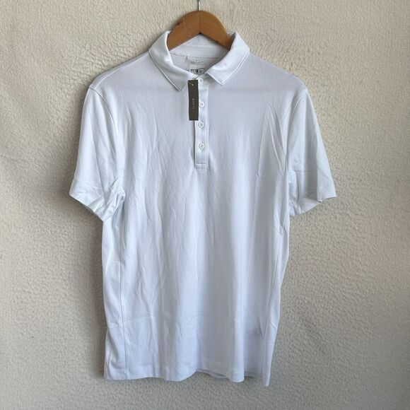 J Crew Performance‎ polo shirt with COOLMAX® technology Mens Medium White - Picture 2 of 8